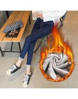 Plus aksamitne wysokiej talii dżinsy damskie spodnie Slim elastyczne ciepłe Vintage Jean Femme spodnie jeansowe ołówkowe 2019 gr