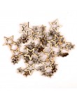 Drewniane Hollow gwiazda kształt ozdoby do scrapbookingu Craft Handmade ślub w domu ozdobny element akcesoriów DIY 10-20mm 50 sz