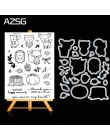 AZSG śliczne zwierzęta kreskówkowe matryce do cięcia metalu i czysty zestaw stempli do album na zdjęcia diy do scrapbookingu dek