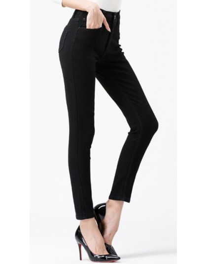 Dżinsy damskie wysokiej talii plus rozmiar skinny szary czarny niebieski dżinsy dla mamy Denim spodnie ołówkowe 6XL