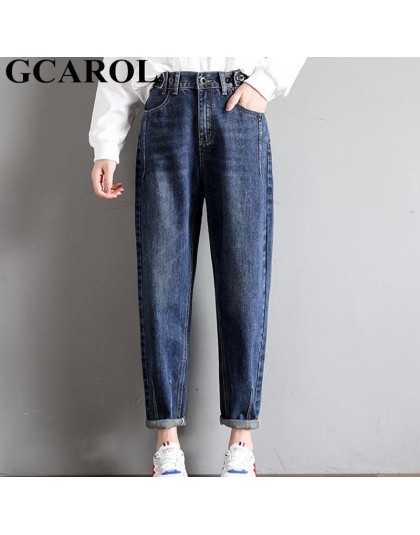 GCAROL nowych kobiet 93% mieszanki bawełny ołówkowe spodnie jeansowe wysokiej zwężone główna ulica w stylu boyfriend Jeans w 3 k