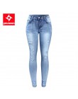 2096 Youaxon klasyczne jeansy w stylu distressed kobiety średnio wysoka talia rozciągliwe zgrywanie prawdziwe spodnie dżinsowe o