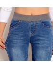 Dżinsy damskie dżinsy dla mamy dżinsy wysokiej talii kobieta wysokie elastyczne Plus Size jeansy ze streczem kobiece sprane dżin