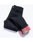 Nowe zimowe grube dżinsy z polarem dla kobiet Stretch ciepłe spodnie Skinny Denim aksamitne dżinsy rurki Stretch damskie spodnie