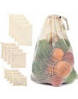 Siatki bawełniane worki warzywne produkują torby wielokrotnego użytku siatka bawełniana worek do przechowywania warzyw kuchenny 