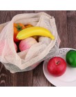 Anpro 1x owoce warzywa torby bawełniane zmywalne wielokrotnego użytku produkują przechowywanie w kuchni siatkowa torba ze sznurk