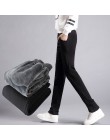 LOMAIYI Plus Size ciepłe spodnie zimowe dla kobiet koreańskie spodnie dresowe damskie spodnie damskie czarny miękki polar spodni