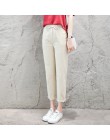 Bawełniane lniane spodnie do kostek damskie wiosenne letnie spodnie typu Casual spodnie ołówkowe w stylu Casual pasiaste damskie