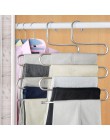 3 sztuk/zestaw 5 warstwy wielofunkcyjny wieszak na spodnie Rack spodnie Rack przechowywania wieszaki tkaniny szafa na ubrania wi