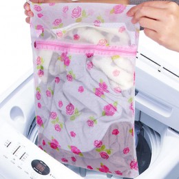 Nowy zapinana na zamek netto na pranie z siatki torby do mycia delikatne bielizna bielizna ubrania (losowy kolor)