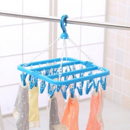 32 klipsy składany wieszak na ubrania suszarka wiatroszczelne skarpetki bielizna spinacze do prania dzieci