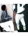 Odblaskowe spodnie Streetwear spodnie Harem dorywczo spodnie Hip Hop spodnie z elastyczną gumką w pasie odblaskowe damskie moda 