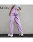 Weekeep luźna, wysoka talia spodnie dla kobiet bawełniane spodnie pełnej długości kobiet 2018 moda Stretch Streetwear Cargo spod