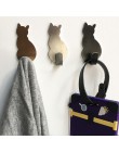 2 sztuk samoprzylepne haki ścienne wzór kota wieszaki do łazienki kuchnia trzymać na ścianie do powieszenia na drzwi ubrania wie