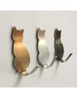 2 sztuk samoprzylepne haki ścienne wzór kota wieszaki do łazienki kuchnia trzymać na ścianie do powieszenia na drzwi ubrania wie