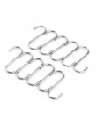 10 sztuk w kształcie litery S haki wiszące wieszak uchwyty do przechowywania antykorozyjne metalowe wieszaki metalowe haki Potho