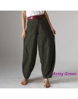 Dorywczo workowate spodnie haremki damskie jesienne spodnie ZANZEA 2020 Vintage zamek błyskawiczny z przodu Pantalon Plus rozmia