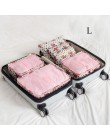 DLYLDQH marka 6 sztuk podróżny zestaw do przechowywania na ubrania Tidy organizator etui walizka domu przekładki do szafy pojemn