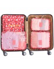 SAFEBET 6 sztuk/zestaw torba do przechowywania podróżna walizka przegródka do szafy pojemnik odzież buty Tidy kostki do pakowani