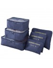 6 sztuk/zestaw organizator podróży torby do przechowywania przenośny bagaż organizator ubrania Tidy etui walizka pakowanie worek