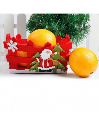 Najnowszy boże narodzenie słodycze owoce kosz przechowywania pojemnik Box Home Decor prezenty bożonarodzeniowe 2 style