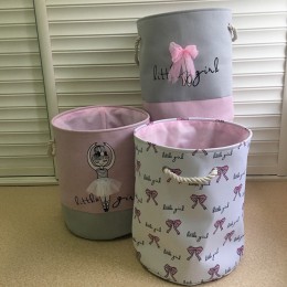 Składany kosz na bieliznę na brudne ubrania różowa baletnica zabawki kosze organizator do torby dzieci przechowywanie w domu org