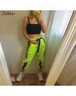 Nibber 2019 wiosna moda Neon zielone spodnie damskie luźne dorywczo proste spodnie hot wysokiej talii aktywne streetwear szeroki