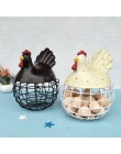 Ceramiczny żelazny kosz do przechowywania jaj przekąska koszyk na owoce kreatywna kolekcja ceramiczne oramenty kurze dekoracje a