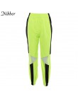 Nibber 2019 wiosna moda Neon zielone spodnie damskie luźne dorywczo proste spodnie hot wysokiej talii aktywne streetwear szeroki