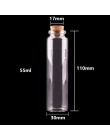24 sztuk 10ml 15ml 20ml 25ml 30ml śliczne przezroczyste szklane butelki z korek pusty pojemnik na przyprawy słoiki DIY rzemiosło