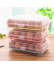 Przybory kuchenne 15 siatka przezroczyste pudełko do lodówki na jajka przenośne zewnętrzne antykolizyjne jajko plastikowe pudełk
