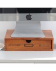 Drewniana Retro szuflada biuro schowek na biurko biżuteria kosmetyczne wykończenie pudełko do przechowywania szafki Organizer do