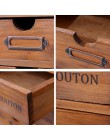 Drewniana Retro szuflada biuro schowek na biurko biżuteria kosmetyczne wykończenie pudełko do przechowywania szafki Organizer do