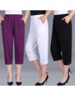 Damskie spodnie capri damskie letnie 2020 damskie spodnie z wysokim stanem czarna kobieta cukierki kolor proste spodnie długości
