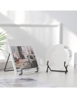 Żelazny wyświetlacz artystyczny stojak stojak na naczynia stojąca ramka na obraz miskę talerz Photo Book uchwyt na cokole Home D