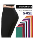 S-6XL15 kolory nowa zima Plus rozmiar spodnie dla kobiet moda cukierki kolor Skinny wysokiej talii elastyczne spodnie Fit kobiec