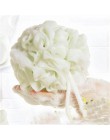 Loofah piłka do kąpieli myjka 1 PC mleko akcesoria prysznicowe akcesoria do łazienki PE w formie kwiatu łazienkowa miękkie