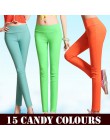 S-6XL15 kolory nowa zima Plus rozmiar spodnie dla kobiet moda cukierki kolor Skinny wysokiej talii elastyczne spodnie Fit kobiec
