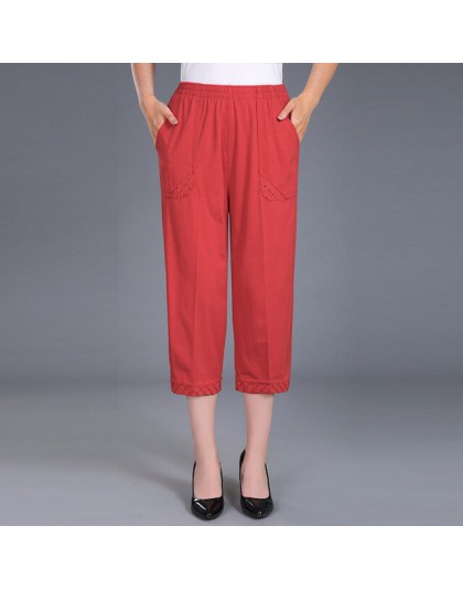 Damskie spodnie capri damskie letnie 2020 damskie spodnie z wysokim stanem czarna kobieta cukierki kolor proste spodnie długości