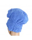 Mikrofibra szybkoschnąca suszarka do włosów wanna Spa Bowknot ręcznik czapka do kąpieli łazienka 7 kolorów jednokolorowe akcesor