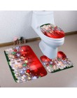 Boże narodzenie mata do kąpieli WC pokrowiec na deskę sedesową mata toaletowa toaleta Tapa Inodoro dekoracja świąteczna łazienka