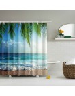 Nowe kolorowe ekologiczne muszle plażowe rozgwiazda Shell poliester wysokiej jakości zmywalne dekoracyjne kąpielowe zasłony prys