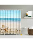 Nowe kolorowe ekologiczne muszle plażowe rozgwiazda Shell poliester wysokiej jakości zmywalne dekoracyjne kąpielowe zasłony prys