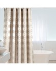 Eleganckie kółko solidna zasłona prysznicowa tkanina poliestrowa gruba wodoodporna zasłona wanny forma prosta łazienka zestaw pr