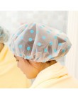 1PC Dot wodoodporny prysznic Cap zagęścić elastyczna wanna kapelusz czepek kąpielowy dla kobiet Salon fryzjerski łazienka produk