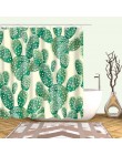 Tropical Cactus zasłona prysznicowa kurtyna kąpielowa z tkaniny poliestrowej na dekoracje łazienkowe wielkoformatowe zasłony pry