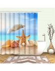 Wysokiej jakości muszla plażowa zasłony prysznicowe z nadrukiem zasłonka do kąpieli wodoodporne produkty wystrój łazienki z hacz