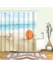 Wysokiej jakości muszla plażowa zasłony prysznicowe z nadrukiem zasłonka do kąpieli wodoodporne produkty wystrój łazienki z hacz