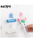 BAISPO 2 sztuk/zestaw Rolling pasta do zębów dozownik Tube Partner Sucker wiszące stojak do przechowywania pasty do zębów łazien