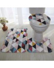 Kolorowe dywany łazienkowe 3 sztuk/zestaw Closestool podkładka na siodełko deska klozetowa podkładka na siodełko antypoślizgowe 